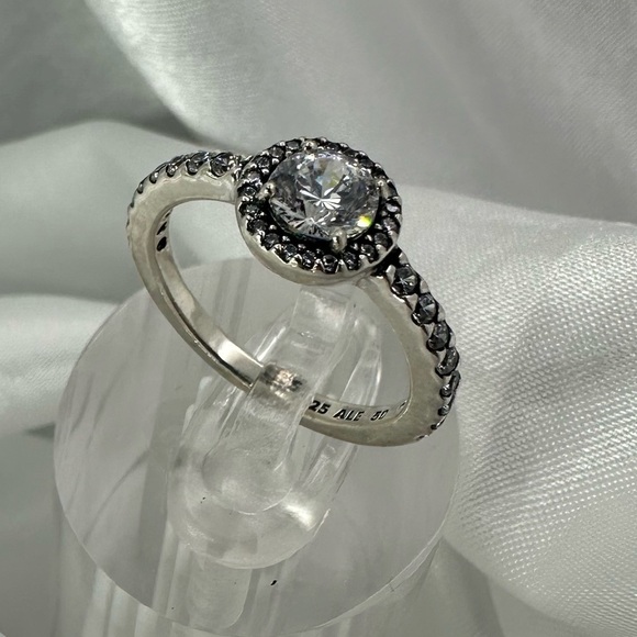 Pandora Classic Elegance Halo Ring – Sterling Silver 925 with Clear CZ – Size 50 - Picture 4 of 14